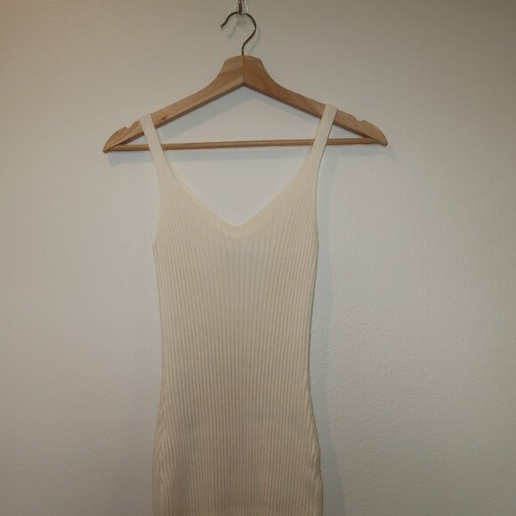 Abercrombie & Fitch White Knit MIdi Tank Dress - XS - Picture 6 of 11